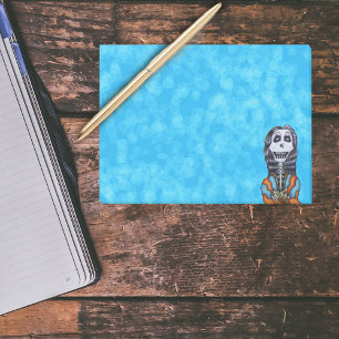 Bunter glücklicher Tag des toten Skeletts Post-it Klebezettel