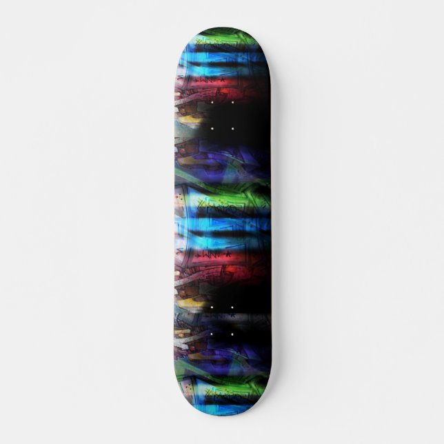 Bunter Graffitisentwurf Skateboard (Vorne)