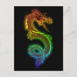 Bunter heftiger Drache Postkarte
