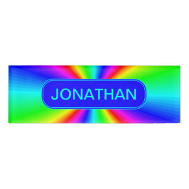 Bunter heller Regenbogen personifizieren. Namenschild