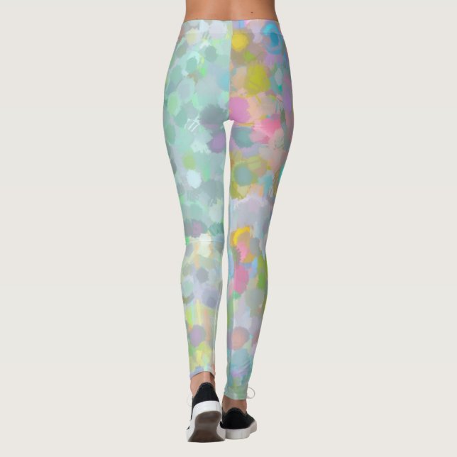 bunter heller Spaßpastell Leggings (Rückseite)