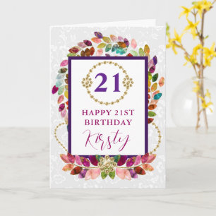 Bunter Herbst Herbstlaub Geburtstag Karte