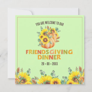 Bunter Herbst Stimmung Thanksgiving Grüne Dinnerpa Einladung