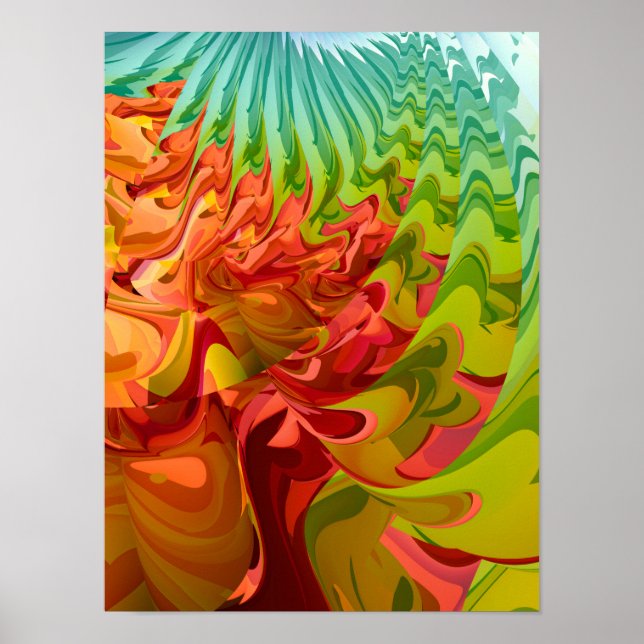 Bunter Herbstbaum  Poster (Vorne)