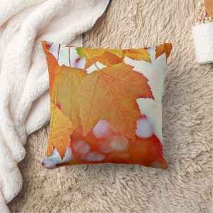 Bunter Herbstlaub Kissen