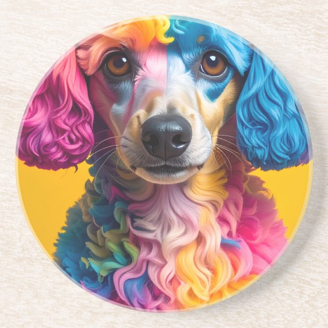 Bunter Hund Getränkeuntersetzer (Vorne)