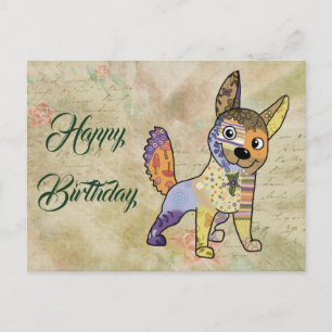Bunter Hund Postkarte