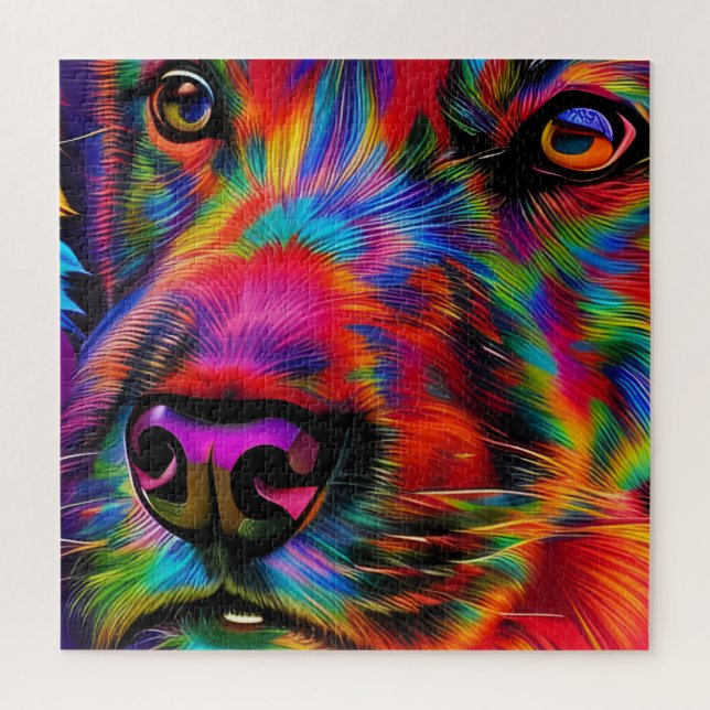 Bunter Hund Puzzle (Vertikal)