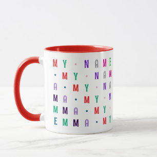 Bunter Junge oder Mädchen, individuelle 16 Buchsta Tasse