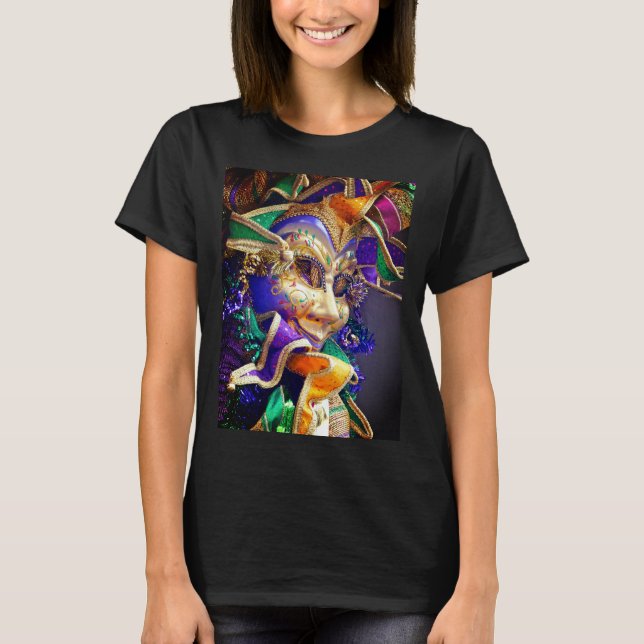 Bunter Karneval-Gesichtsmaske-T - Shirt (Vorderseite)
