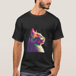 Bunter Katzenkostüm für Katze  Katzenpapa Katzenma T-Shirt