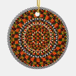 Bunter Kente Entwurf Keramik Ornament