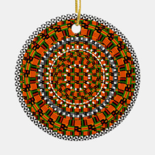 Bunter Kente Entwurf Keramik Ornament