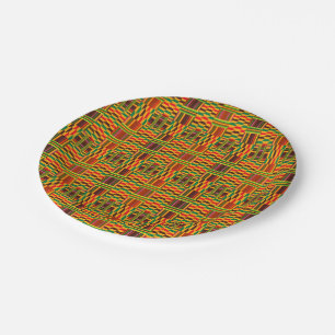 Bunter Kente PapierTeller