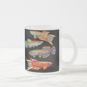 Bunter Killifish-mattierte GlasTasse Mattglastasse