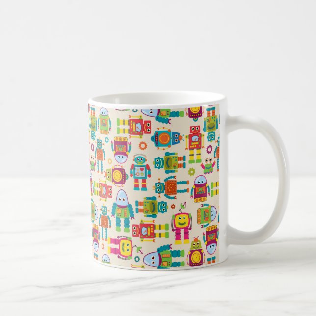 Bunter Kinderroboter Kaffeetasse (Rechts)