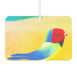 Bunter kleiner Vogel am Strand Autolufterfrischer