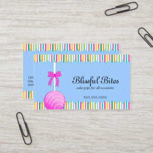 Bunter Kuchen-Pop Visitenkarte