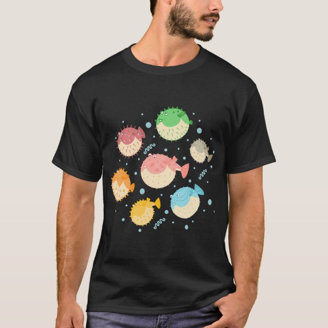 Bunter Kugelfisch T-Shirt (Vorderseite)