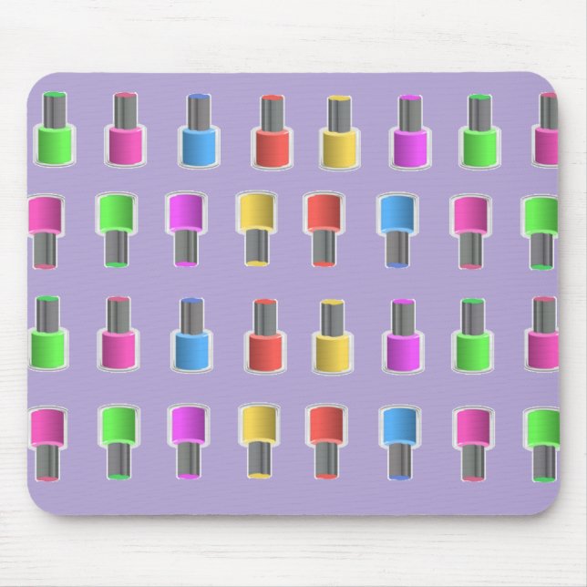 Bunter Lavendel-Nagellack füllt Mousepad ab (Vorne)