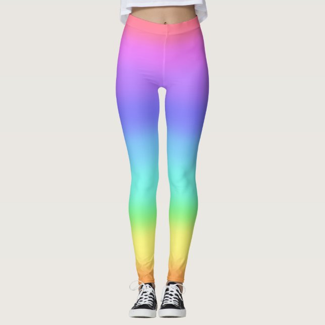 bunter legging Hipster 80er 90s ombre Regenbogens Leggings (Vorderseite)