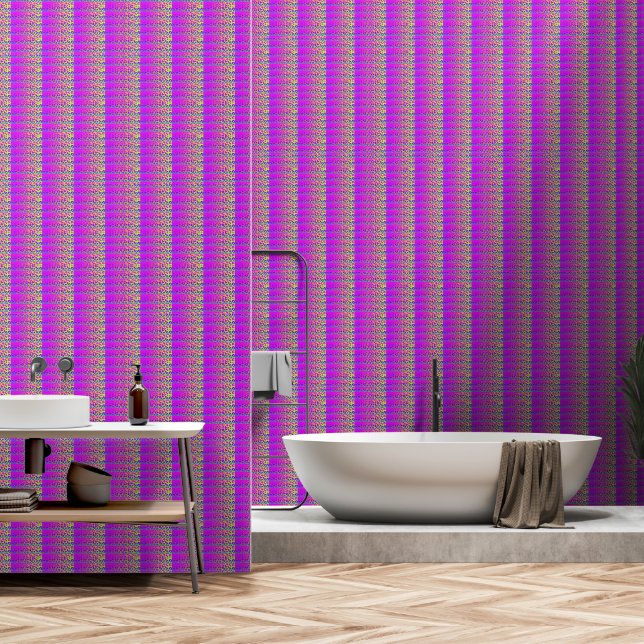 Bunter Leopard Tapete (Badezimmer)