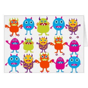 Bunter lustiger Monster-Party-Geschöpf-heftiger