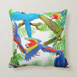Bunter Macaw plappert Kissen nach