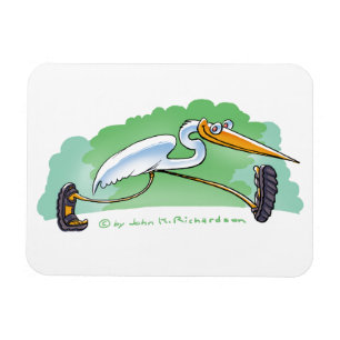 bunter Magnet mit tropischem Vogel des Cartoon