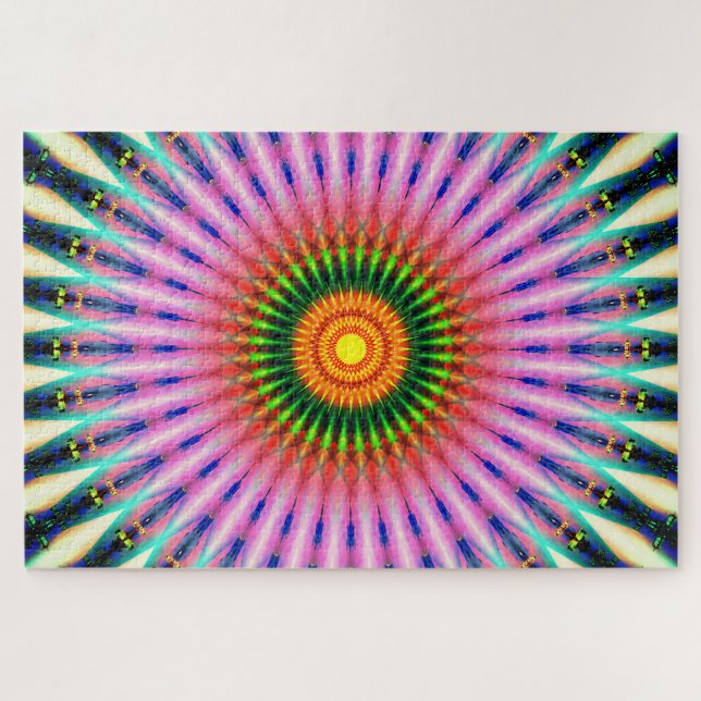 Bunter Mandala-Tunnel Puzzle (Horizontal)