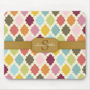 Bunter Marokkaner Quatrefoil - kundenspezifisches Mousepad
