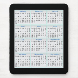 Bunter Maus-Auflage Kalender für 2016 Mousepad