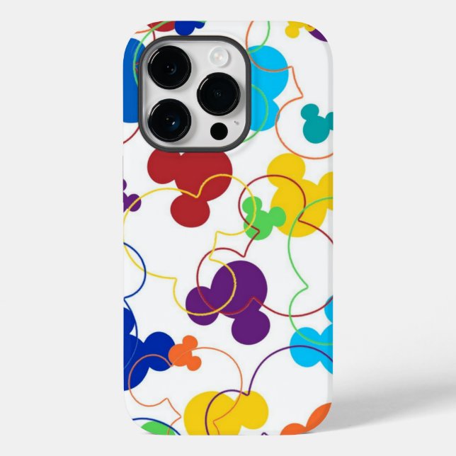 Bunter Mickey Maus  Case-Mate iPhone Hülle (Rückseite)