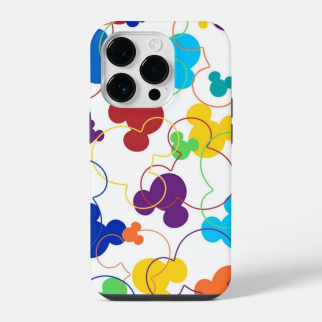Bunter Mickey Maus  iPhone Hülle (Rückseite)