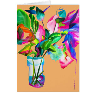 Bunter moderner BlumenBlumen Watercolor