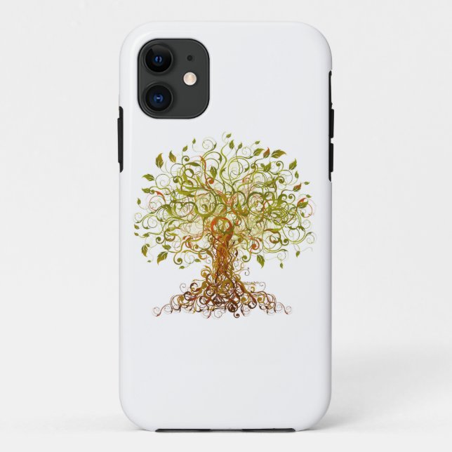 Bunter modernistischer Baum 13 Case-Mate iPhone Hülle (Rückseite)