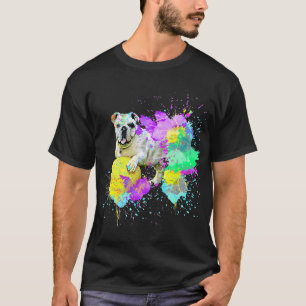 Bunter Mops mit Farbklecksen Klassiker 895 T-Shirt