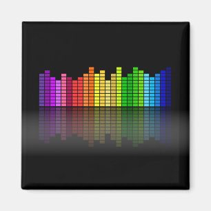 Bunter Musik-Entzerrer w/Reflection, cooles Techno Magnet