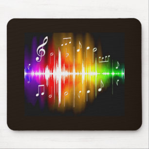 Bunter Musiknoten Mousepad