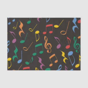 Bunter Musiknoten Seidenpapier