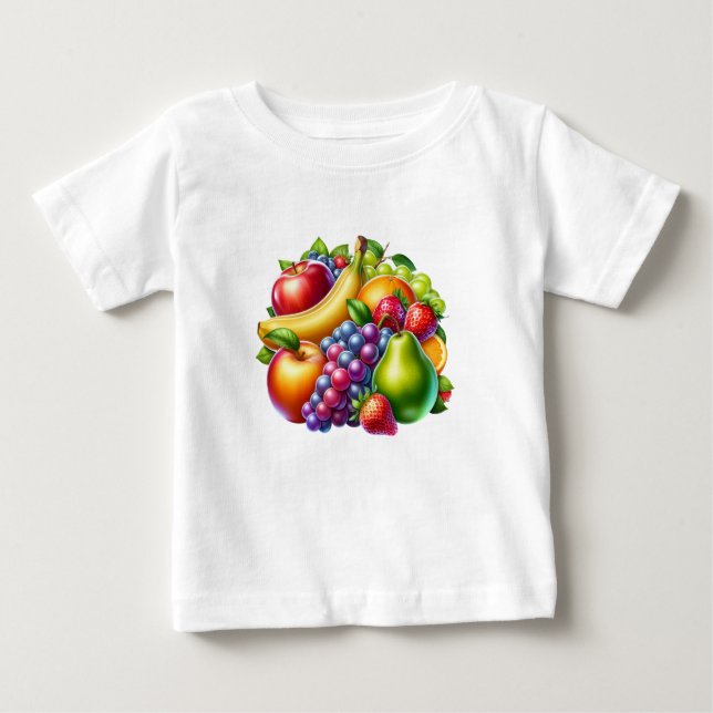 Bunter Obstmix Baby T-shirt (Vorderseite)