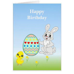 Bunter Osterhase & Ei Geburtstag