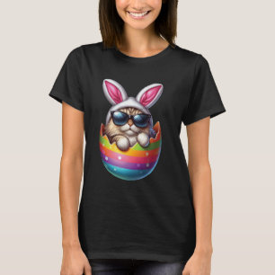 Bunter Osterhase Katze - Süße Kitty Katze Ostern  T-Shirt
