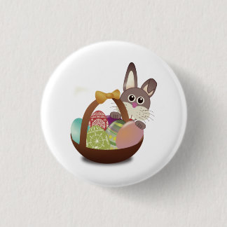Bunter Osterhase und Eier Button