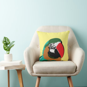 Bunter Papagei Vogel Kissen
