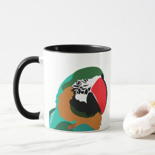 Bunter Papagei Vogel Tasse