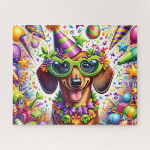 Bunter Partyshund Puzzle