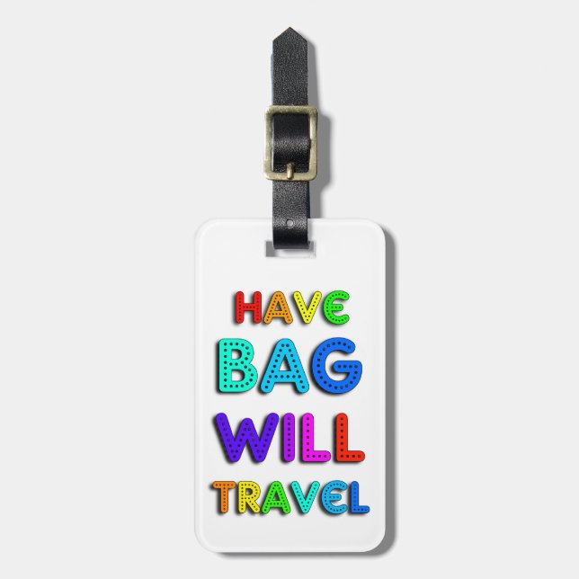 Bunter personalisierter Flugzeug-Gepäck-Umbau Gepäckanhänger (Vorderseite vertikal)