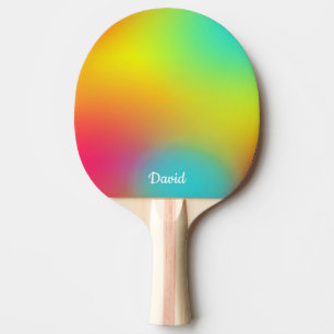 Bunter personalisierter Name Tischtennis Schläger