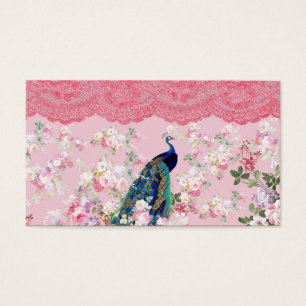 Bunter Pfau der rosa Vintagen eleganten mit